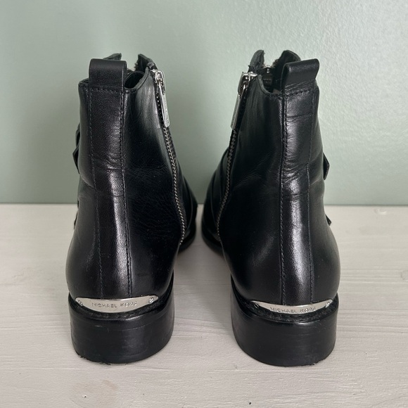 Michael Kors Leather Motto Booties with Buckles - Picture 2 of 7
